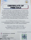 Dienst Certificate of Free Sale