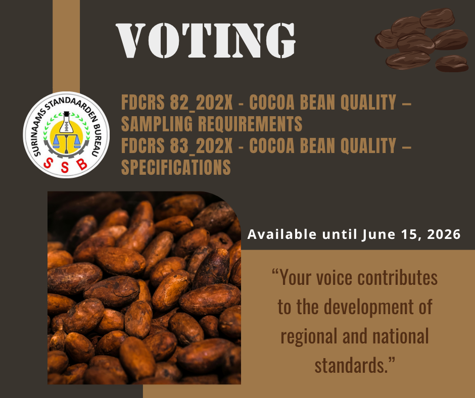 Stemmen op finale concepten CARICOM Regionale Standaarden voor Cocoa Beans Quality